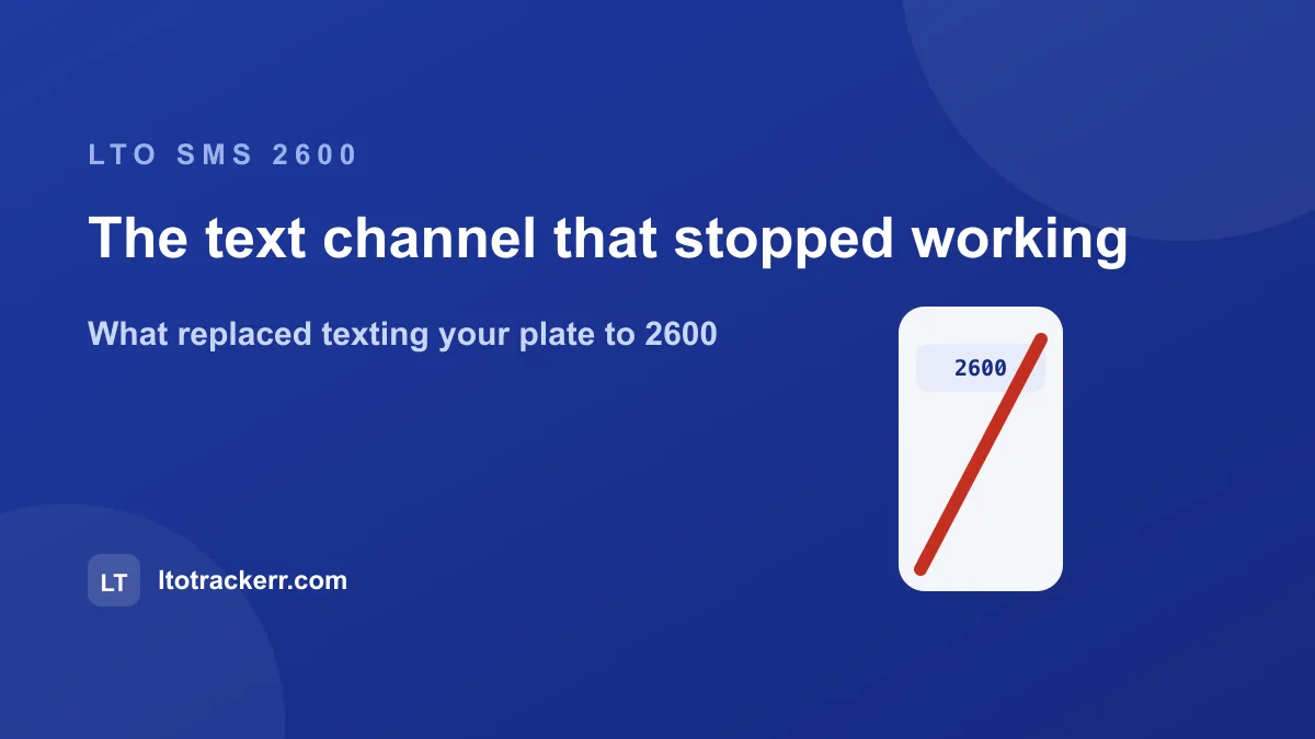 lto sms 2600 text verification no longer works in 2026